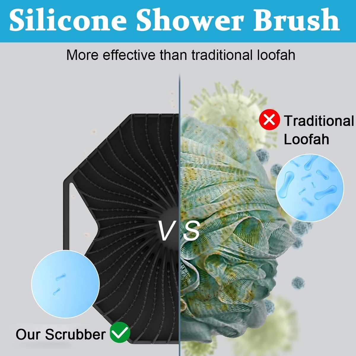 Silicone Bath Scrub | Soft Body Scrubber