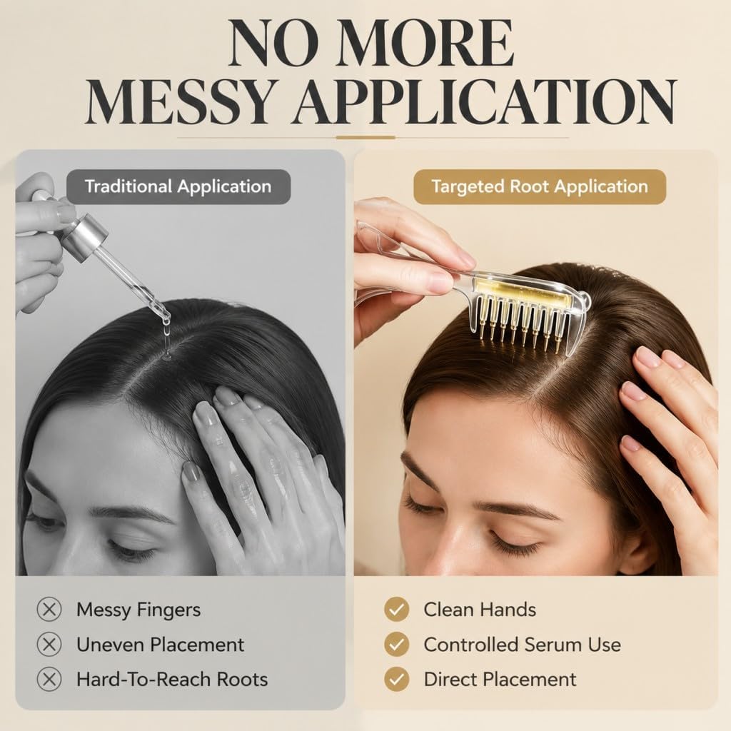 Hair Oil Applicator Comb | Scalp Serum Applicator