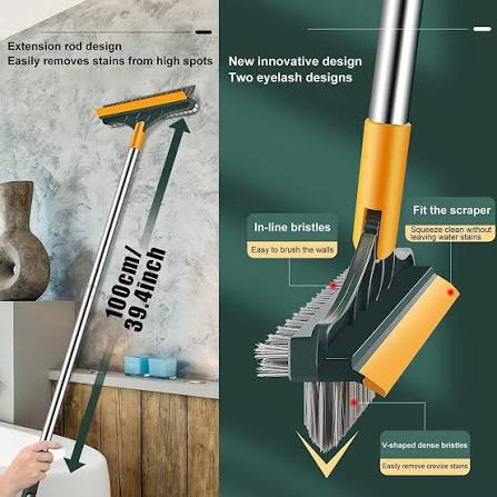 3-in-1 Bathroom Cleaning Brush | Brush With Wiper